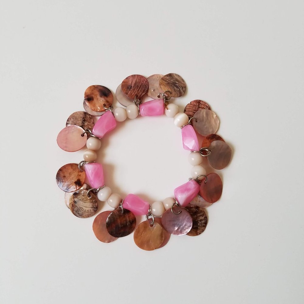 Pink Abalone Shell Bracelet
